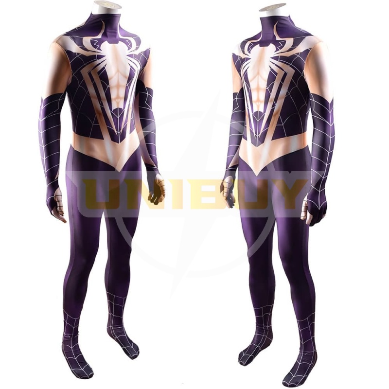 Spider-Man PS4 Black Stealth Big Time Suit Cosplay Costume Unibuy