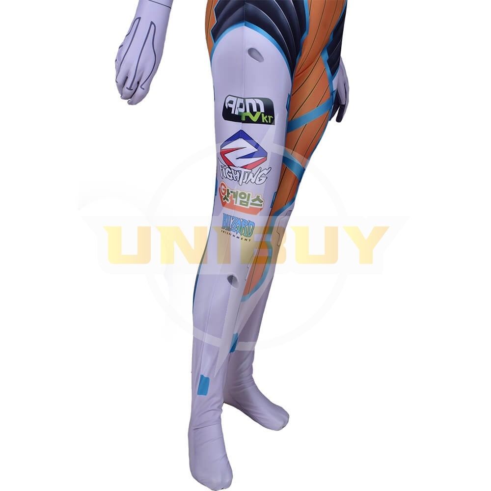 Overwatch D.VA Blueberry Costume Cosplay Outfits Jumpsuit Bodysuit Unibuy