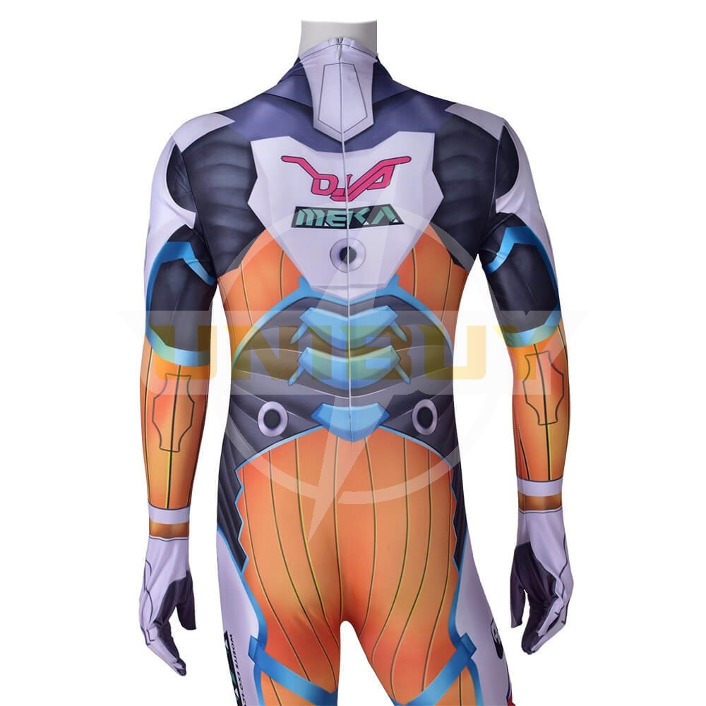 Overwatch D.VA Blueberry Costume Cosplay Outfits Jumpsuit Bodysuit Unibuy