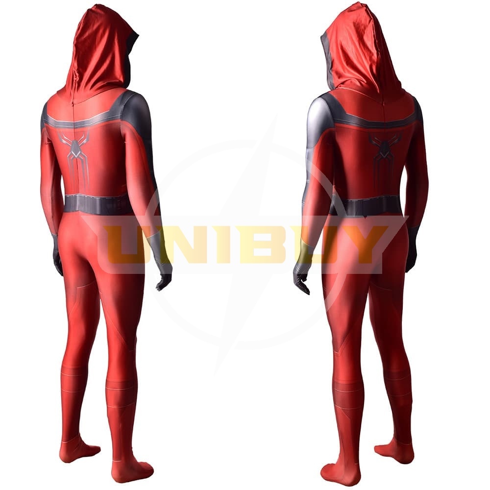 Spider-Man PS5 Costume Miles Morales Cosplay Costume Crimson Cowl Suit Unibuy