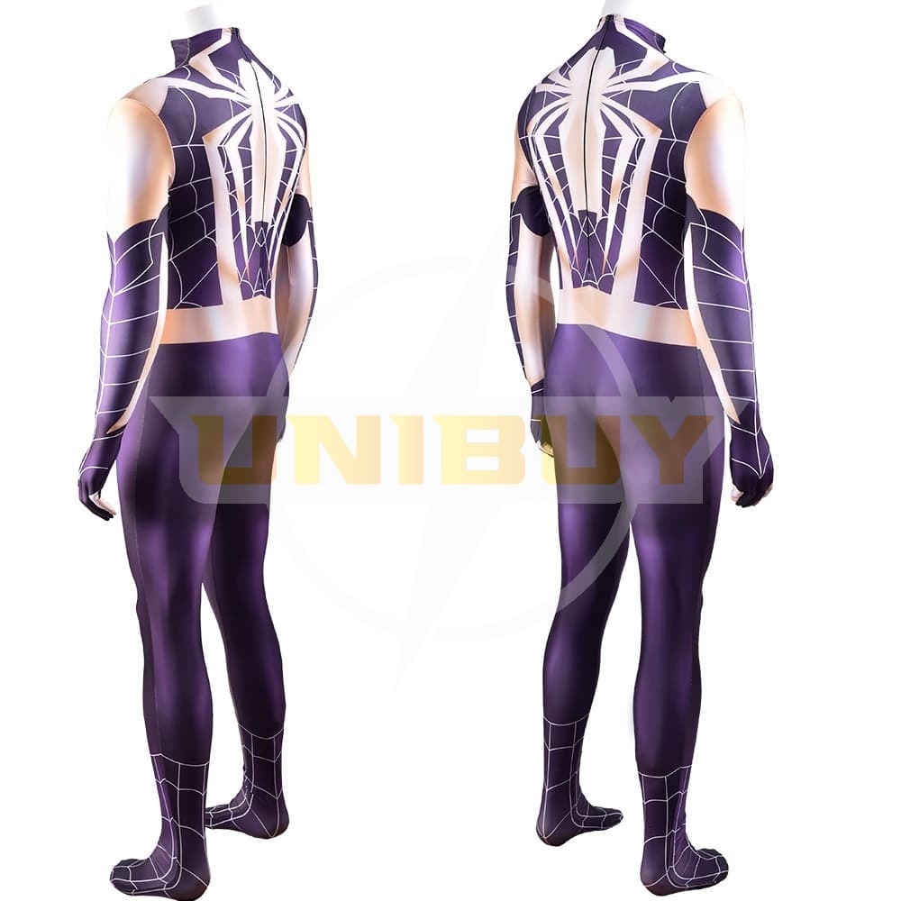 Spider-Man PS4 Black Stealth Big Time Suit Cosplay Costume Unibuy