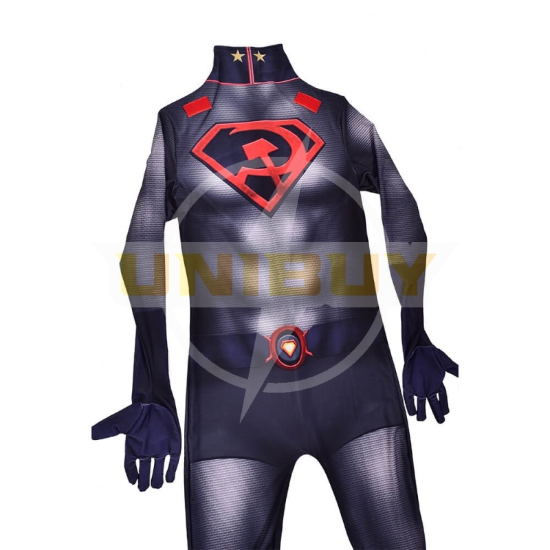 Superman Red Son Clark Kent Costume Cosplay Suit For Kids Adult Unibuy