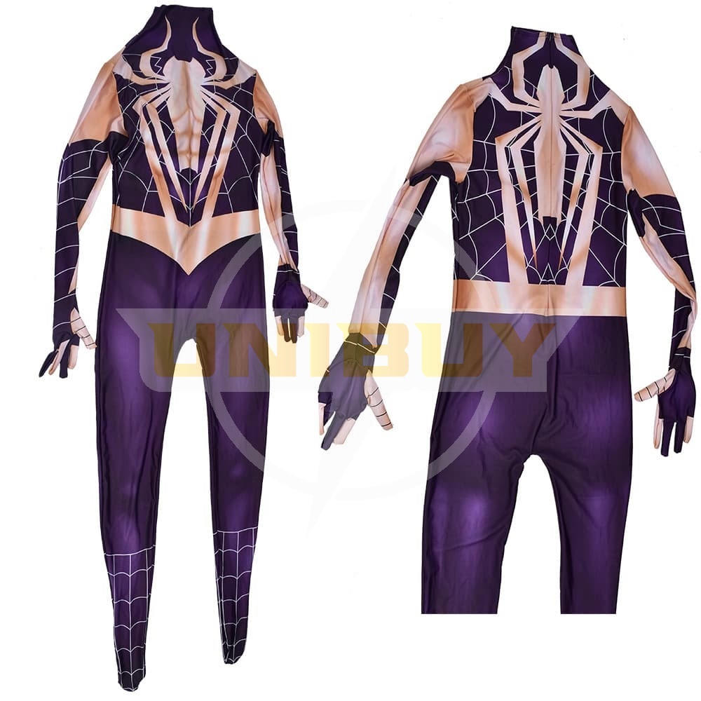 Spider-Man PS4 Black Stealth Big Time Suit Cosplay Costume Unibuy