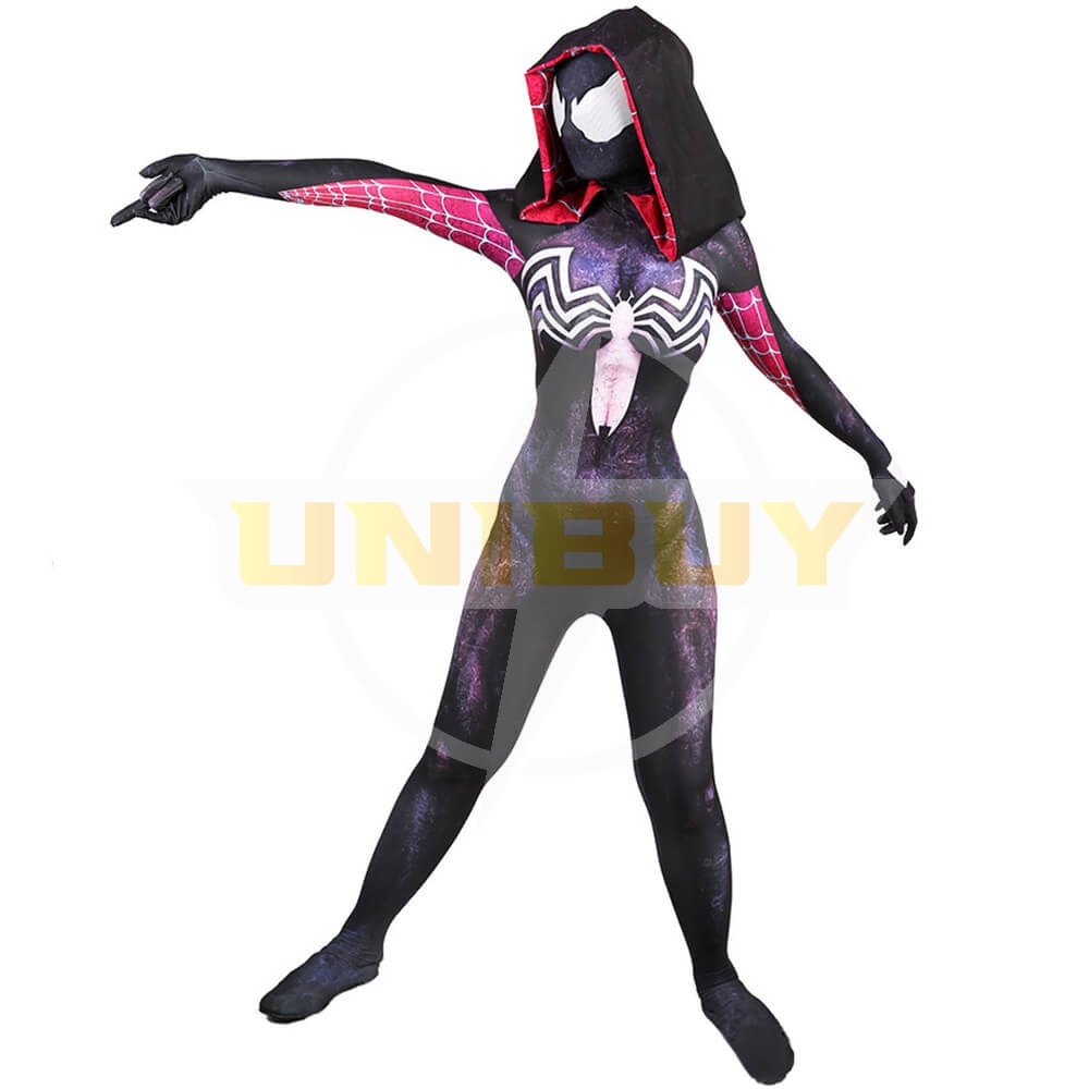 Spider Gwen Stacy Venom Costume Cosplay Suit Purple Bodysuit For Kids Adult Unibuy