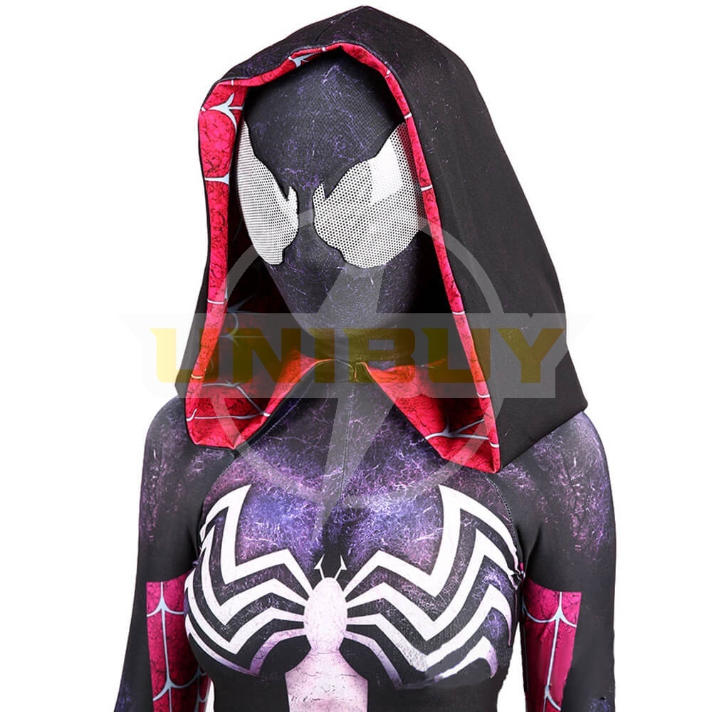 Spider Gwen Stacy Venom Costume Cosplay Suit Purple Bodysuit For Kids Adult Unibuy