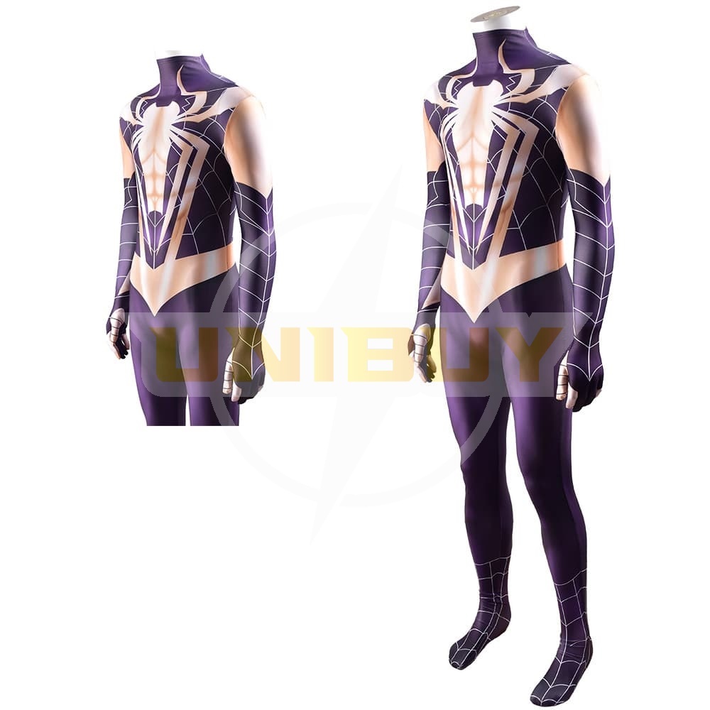 Spider-Man PS4 Black Stealth Big Time Suit Cosplay Costume Unibuy