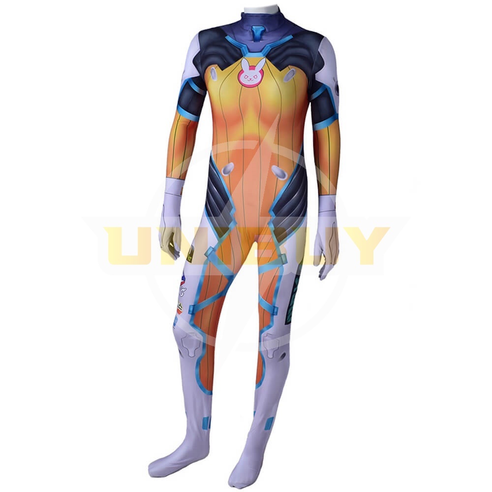 Overwatch D.VA Blueberry Costume Cosplay Outfits Jumpsuit Bodysuit Unibuy