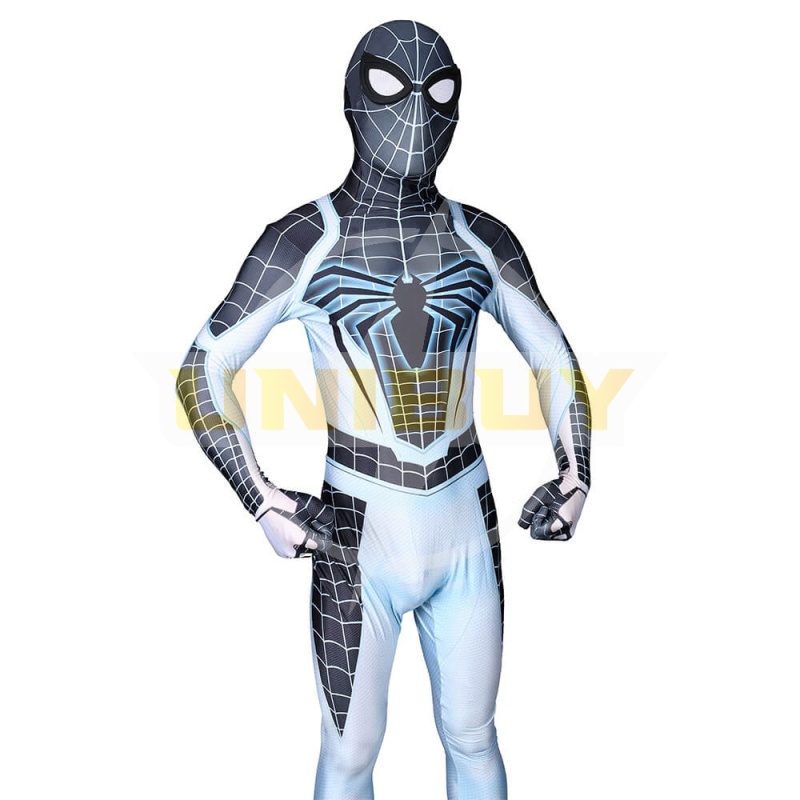 Spider-Man PS4 Negative Suit Cosplay Costume Spiderman Bodysuit For Kids Adult Unibuy