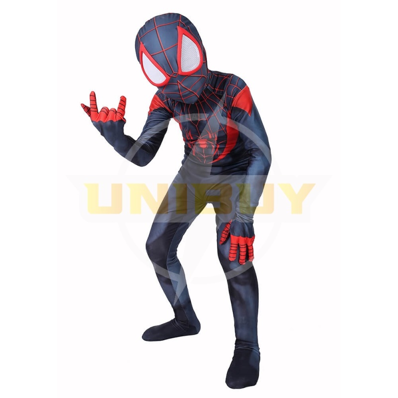 Miles Morales Costume Cosplay Suit Kids Spider-Man: Into the Spider-Verse Jumpsuit Unibuy