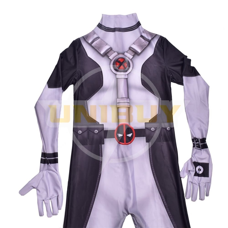 X-Force Deadpool Cosplay Costume White Deadpool Zentai Suit For Kids Adult Unibuy