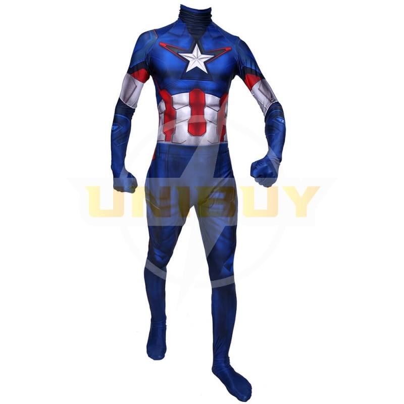 Captain America Costume Cosplay Jumpsuit Steve Rogers Avengers Endgame for Kids Adult Unibuy