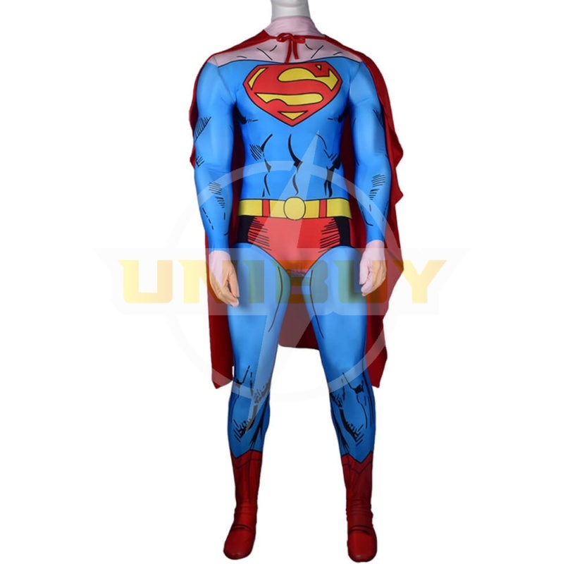 Superman Christopher Reeve Costume Cosplay Suit For Kids Adult Comics Verison Unibuy