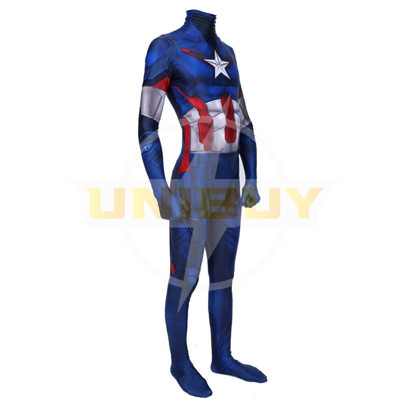 Captain America Costume Cosplay Jumpsuit Steve Rogers Avengers Endgame for Kids Adult Unibuy