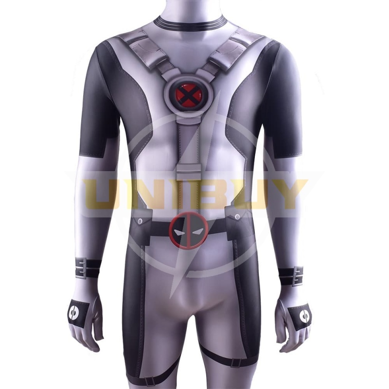 X-Force Deadpool Cosplay Costume White Deadpool Zentai Suit For Kids Adult Unibuy