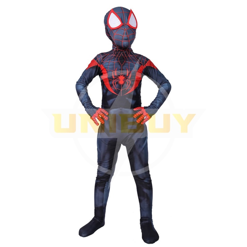 Miles Morales Costume Cosplay Suit Kids Spider-Man: Into the Spider-Verse Jumpsuit Unibuy