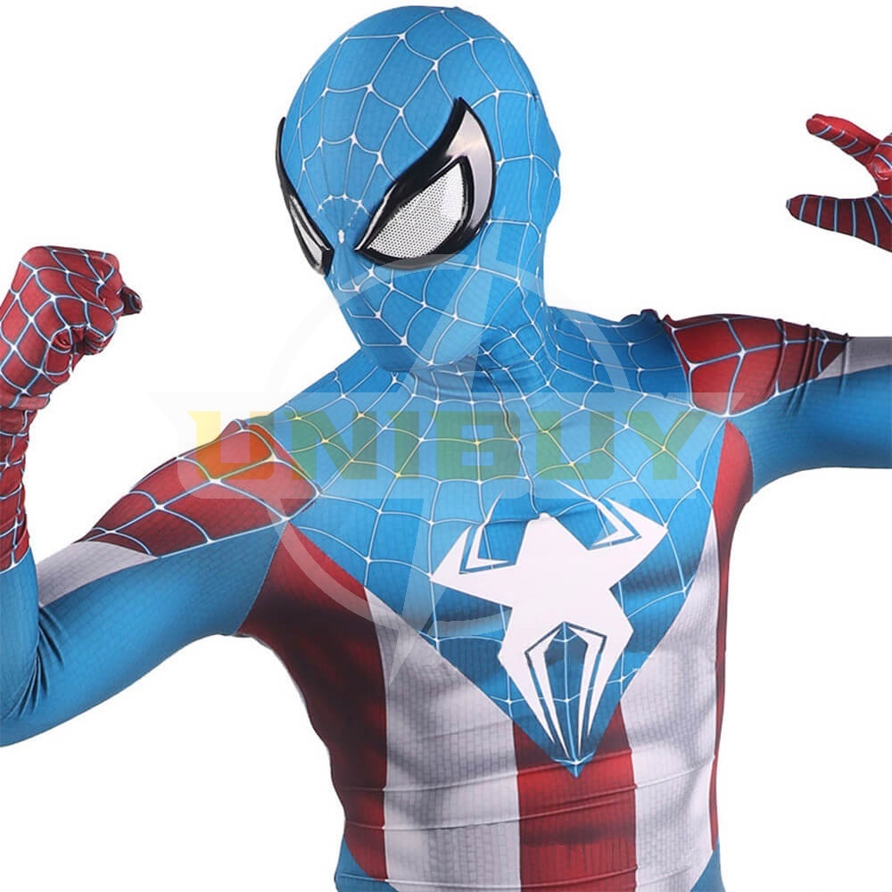 Avengers Captain America Spider-Man Crossover Cosplay Costume For Kids Adult Unibuy