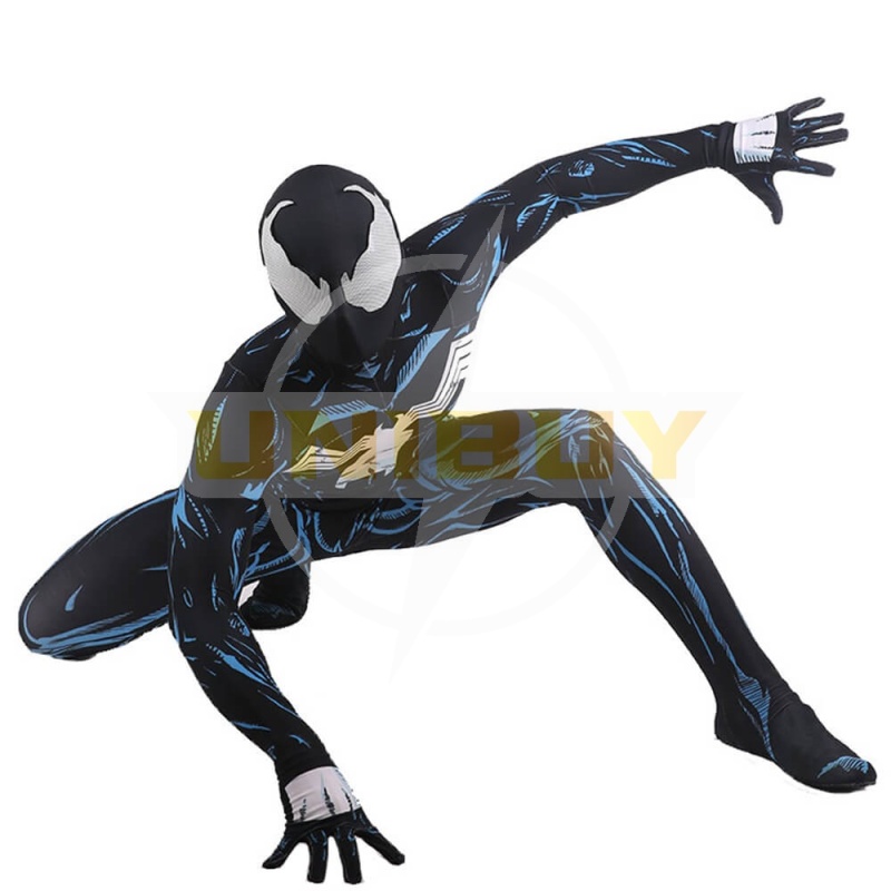 Venom Symbiote Spiderman SuperHero Cosplay Costume Halloween Jumpsuit Unibuy