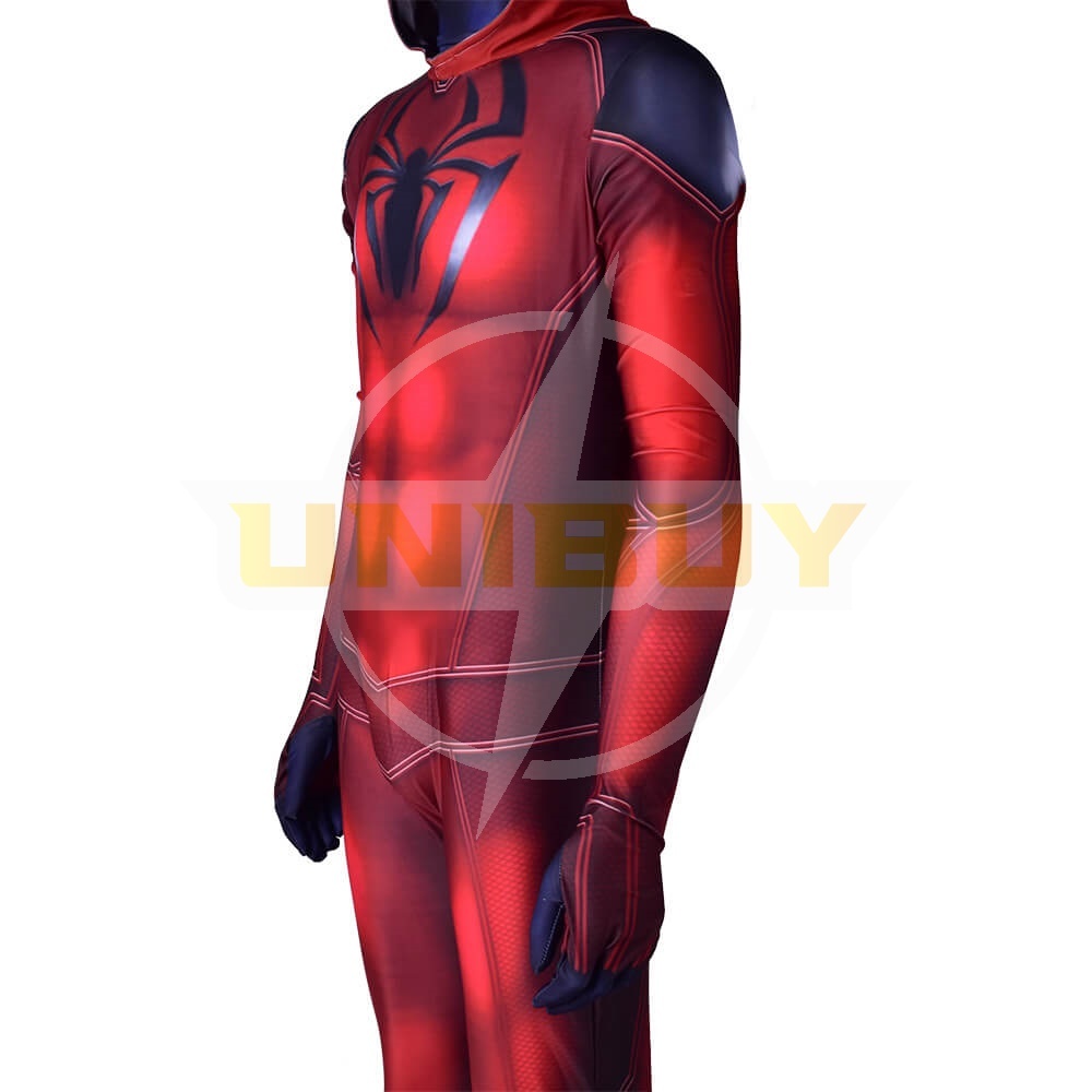 Spider-Man PS4 Scarlet Spider Kaine Parker Costume Cosplay Suit For Kids Adult Unibuy