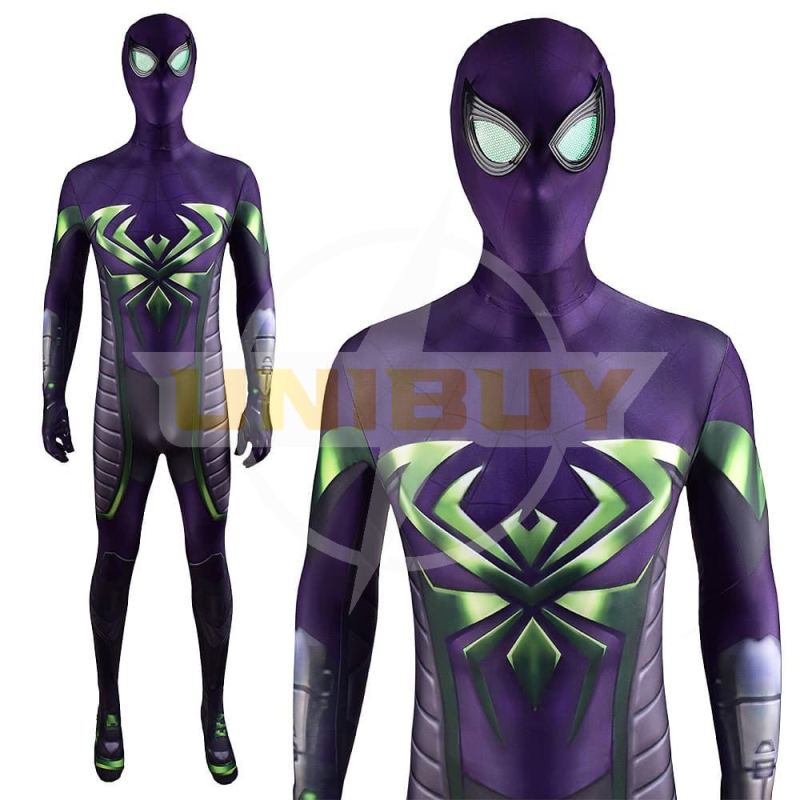 Spider-man PS5 Costume Cosplay Miles Morales Purple Reign Suit Unibuy