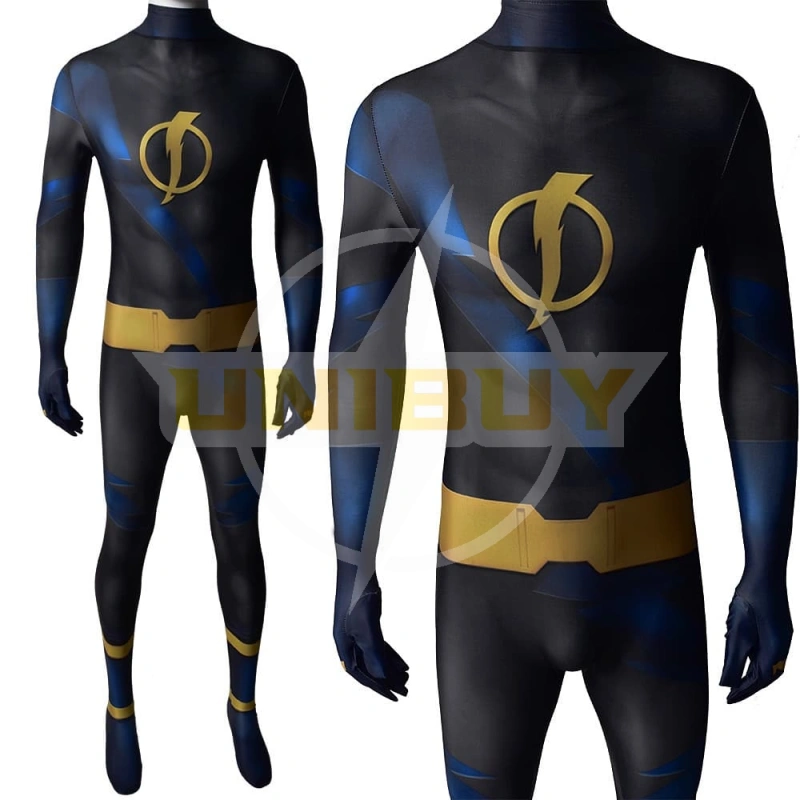 Teen Titans Future Shock Costume Static Shock Cosplay Jumpsuit Bodysuit For Kids Adult Unibuy