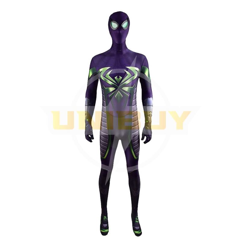 Spider-man PS5 Costume Cosplay Miles Morales Purple Reign Suit Unibuy
