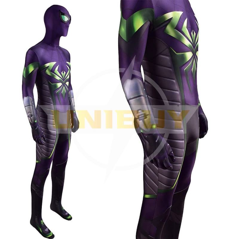 Spider-man PS5 Costume Cosplay Miles Morales Purple Reign Suit Unibuy