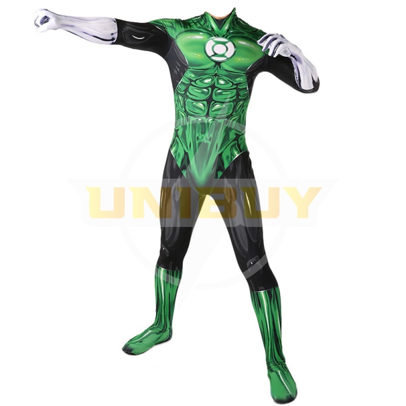 Green Lantern Costume Cosplay Outfit Jumpsuit for Kids Mens Ver 1 Unibuy