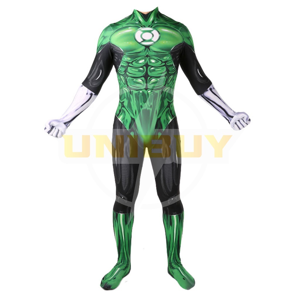 Green Lantern Costume Cosplay Outfit Jumpsuit for Kids Mens Ver 1 Unibuy