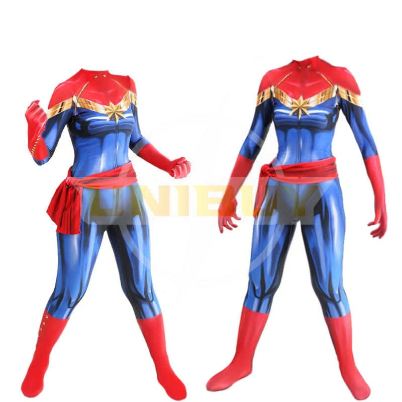 Avengers Endgame Captain Marvel Costume Cosplay Carol Danvers Jumpsuit Bodysuit Unibuy