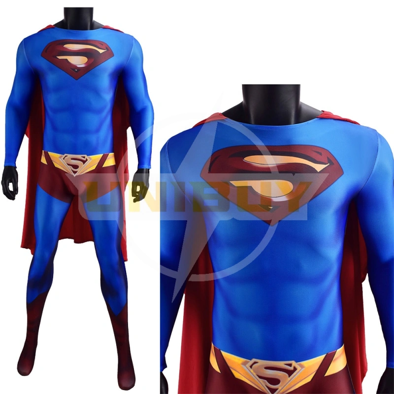 Superman Returns Costume Cosplay Suit With Cloak Clark Kent Jumpsuit Bodysuit Unibuy