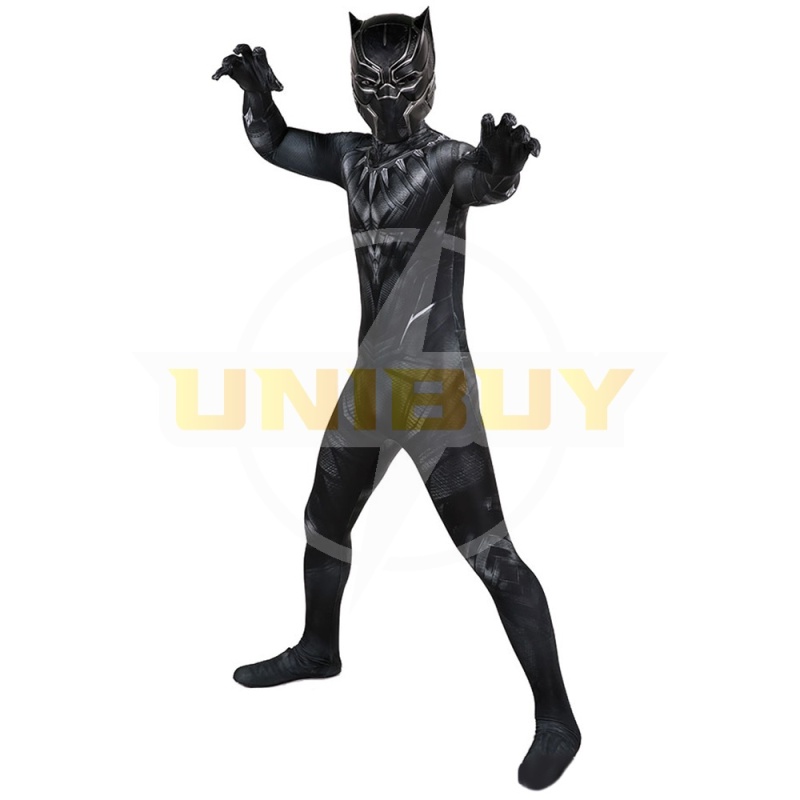 Captain America Civil War Black Panther Costume Cosplay Suit T'Challa Kids Adult Unibuy