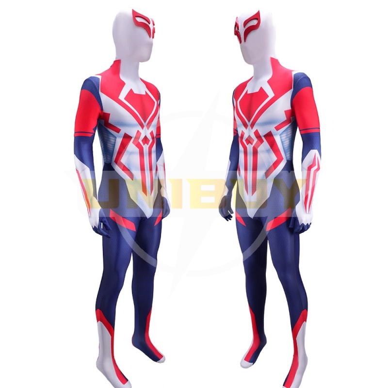 Spider-Man 2099 Costume Cosplay White Suit Miguel O'Hara Unibuy