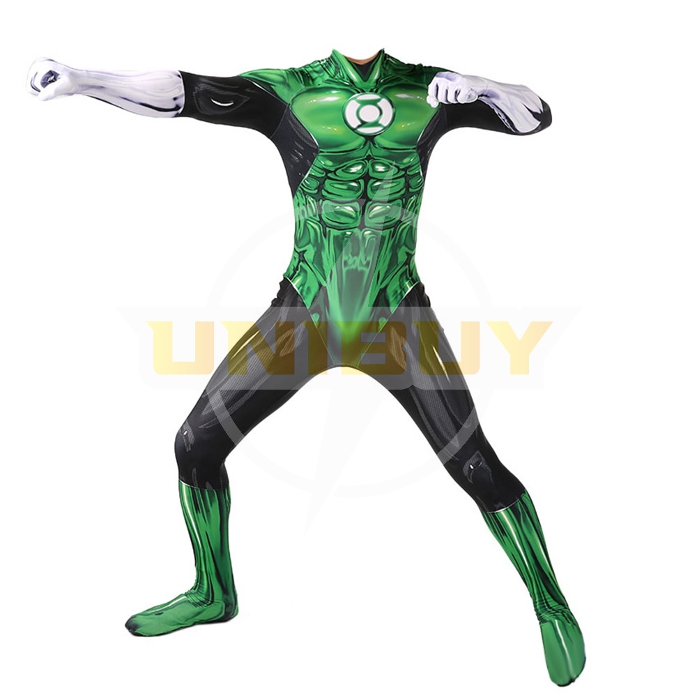 Green Lantern Costume Cosplay Outfit Jumpsuit for Kids Mens Ver 1 Unibuy