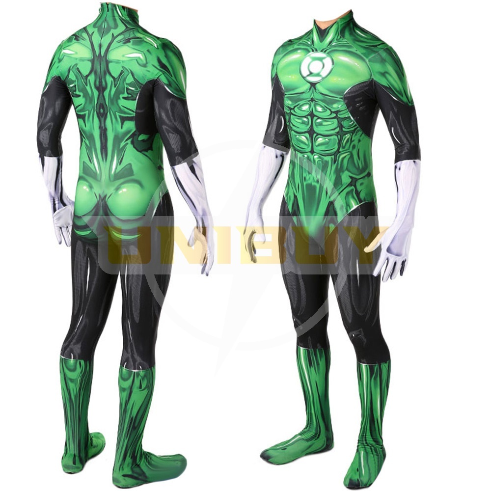 Green Lantern Costume Cosplay Outfit Jumpsuit for Kids Mens Ver 1 Unibuy
