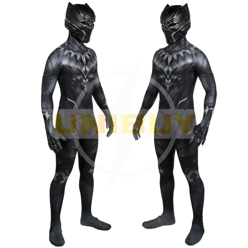 Captain America Civil War Black Panther Costume Cosplay Suit T'Challa Kids Adult Unibuy