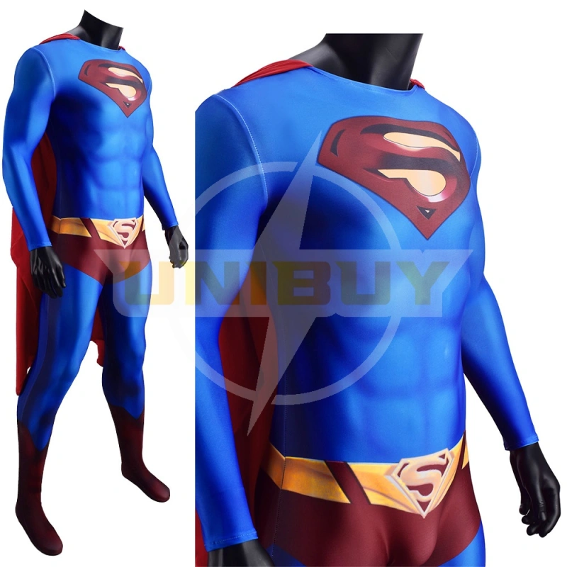 Superman Returns Costume Cosplay Suit With Cloak Clark Kent Jumpsuit Bodysuit Unibuy