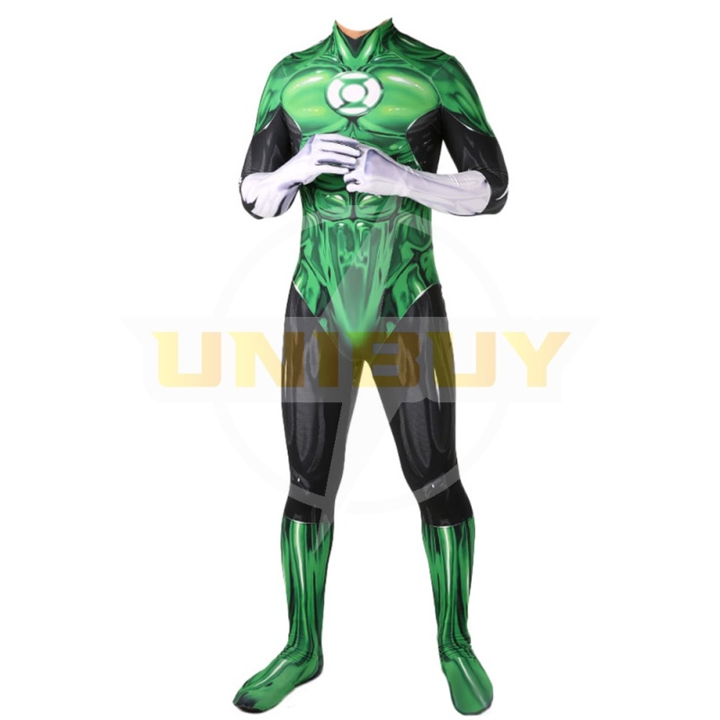 Green Lantern Costume Cosplay Outfit Jumpsuit for Kids Mens Ver 1 Unibuy