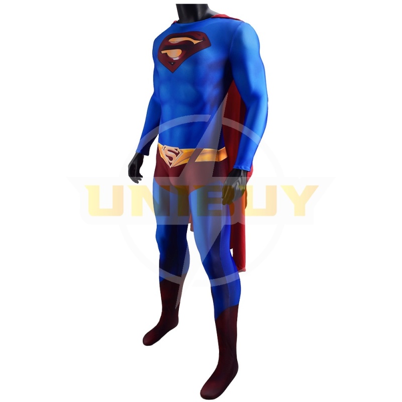 Superman Returns Costume Cosplay Suit With Cloak Clark Kent Jumpsuit Bodysuit Unibuy