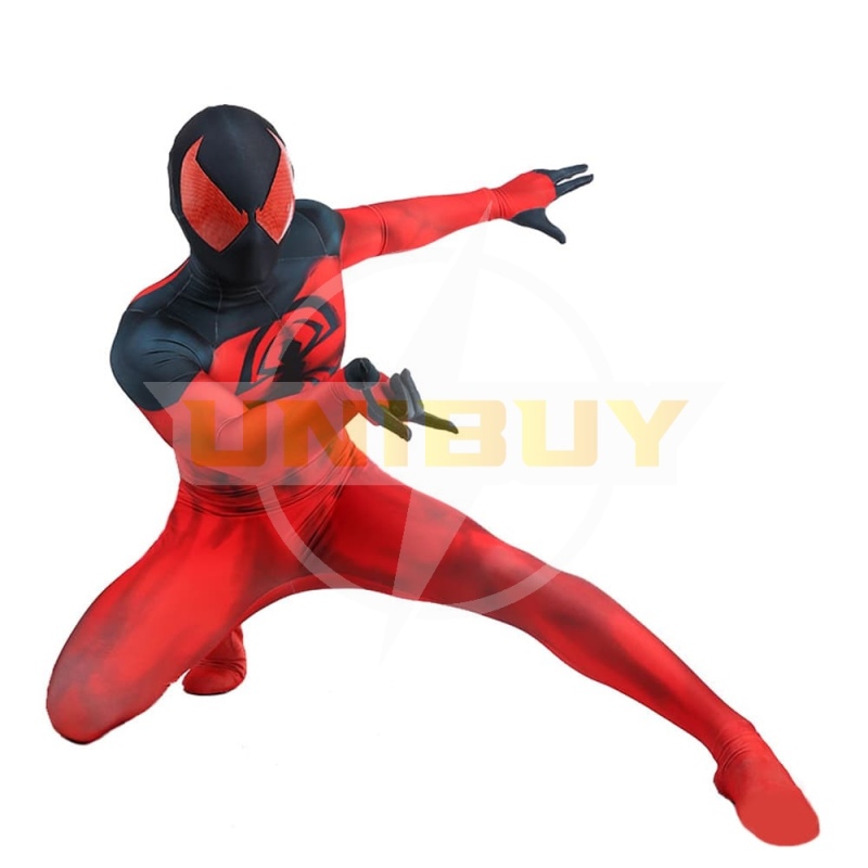 Spider-Man PS4 Scarlet Spider II Suit Kaine Parker Cosplay Costume For Kids Adult Unibuy