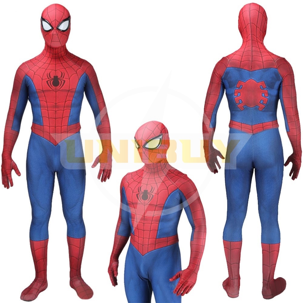 Spider Man PS4 Classic Suit Peter Parker Cosplay Costume For Kids Adult Unibuy