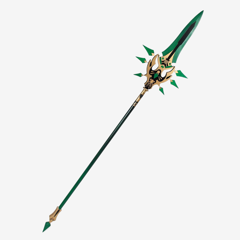 Genshin Impact Xiao Primordial Jade Winged-Spear Cosplay Prop Unibuy