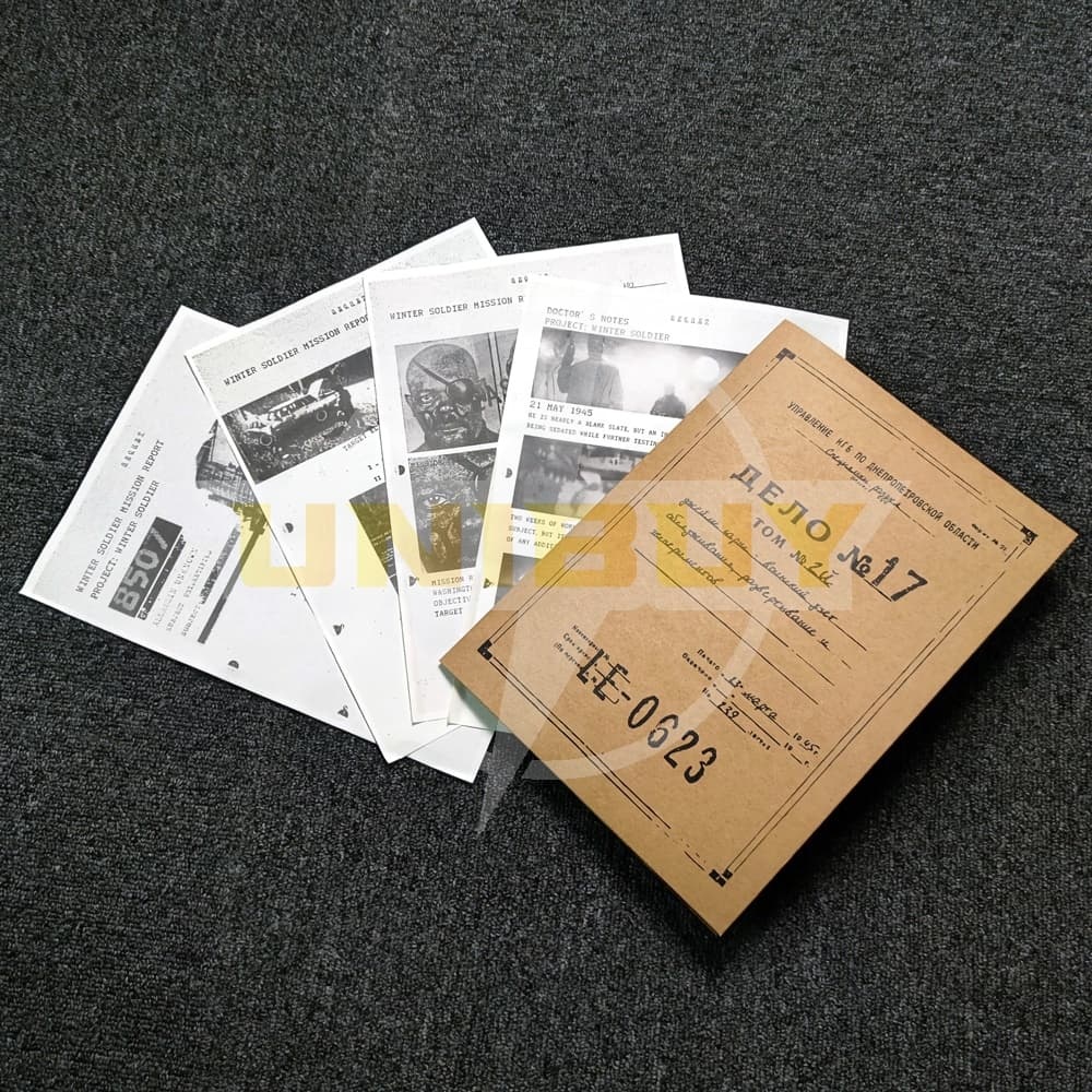 Winter Soldier Files S.H.I.E.L.D. Bucky Barnes Paper Props Movie Props Unibuy