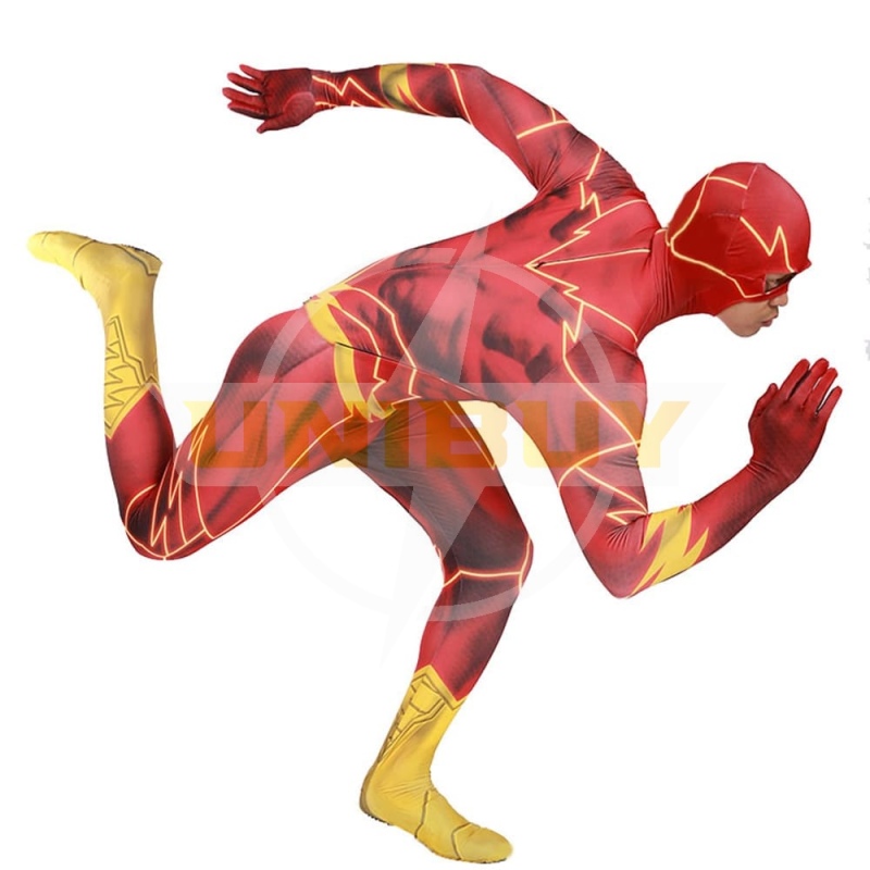 The Flash Cosplay Costume Barry Allen Jumpsuit Comic Version For Kids Adult Unibuy