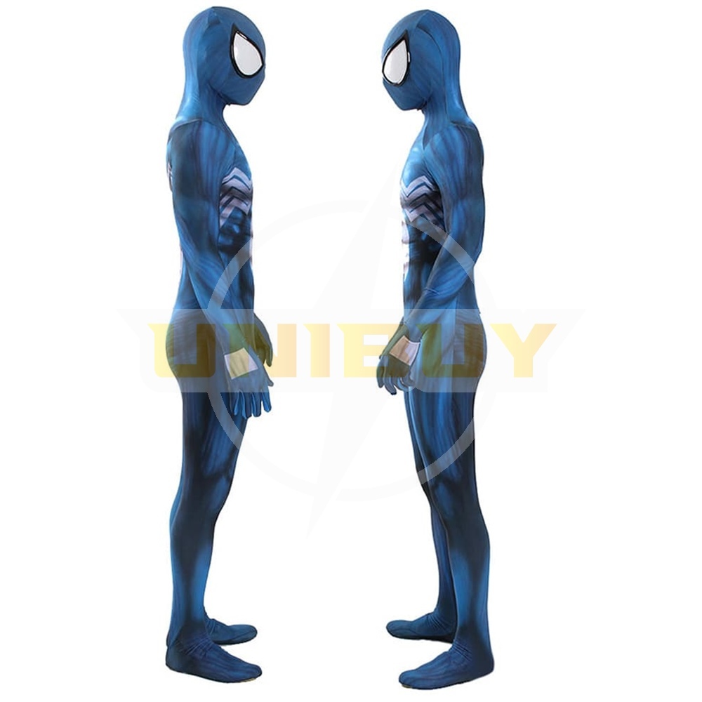 Venom Symbiote Costume Cosplay Suit Spider-Man Eddie Block Blue Jumpsuit For Kids Adult Unibuy