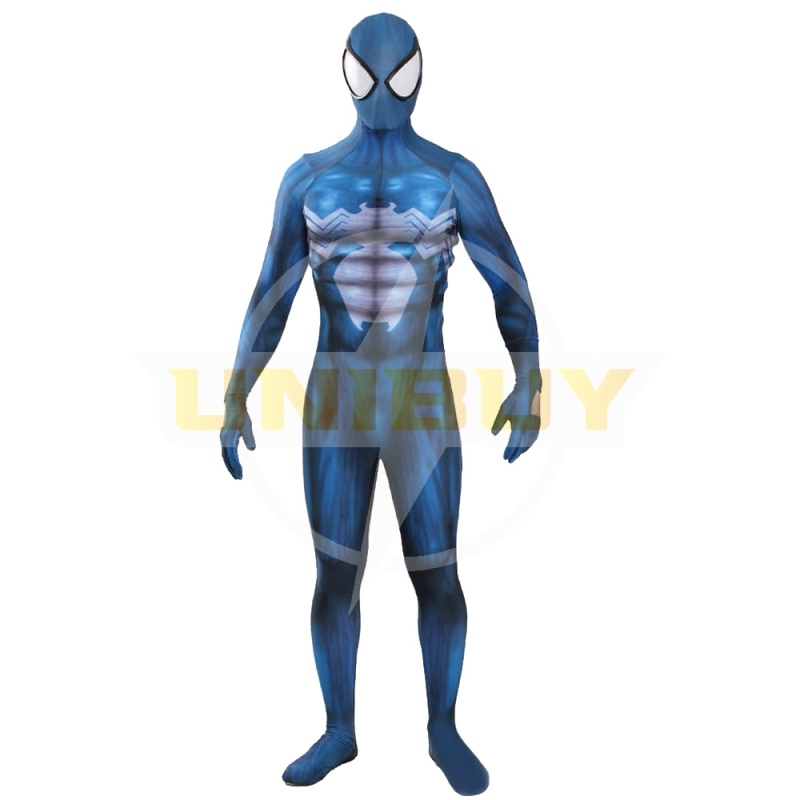 Venom Symbiote Costume Cosplay Suit Spider-Man Eddie Block Blue Jumpsuit For Kids Adult Unibuy