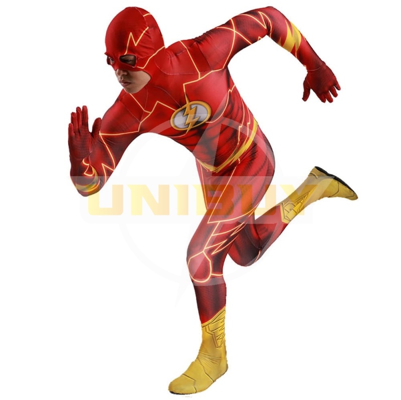 The Flash Cosplay Costume Barry Allen Jumpsuit Comic Version For Kids Adult Unibuy