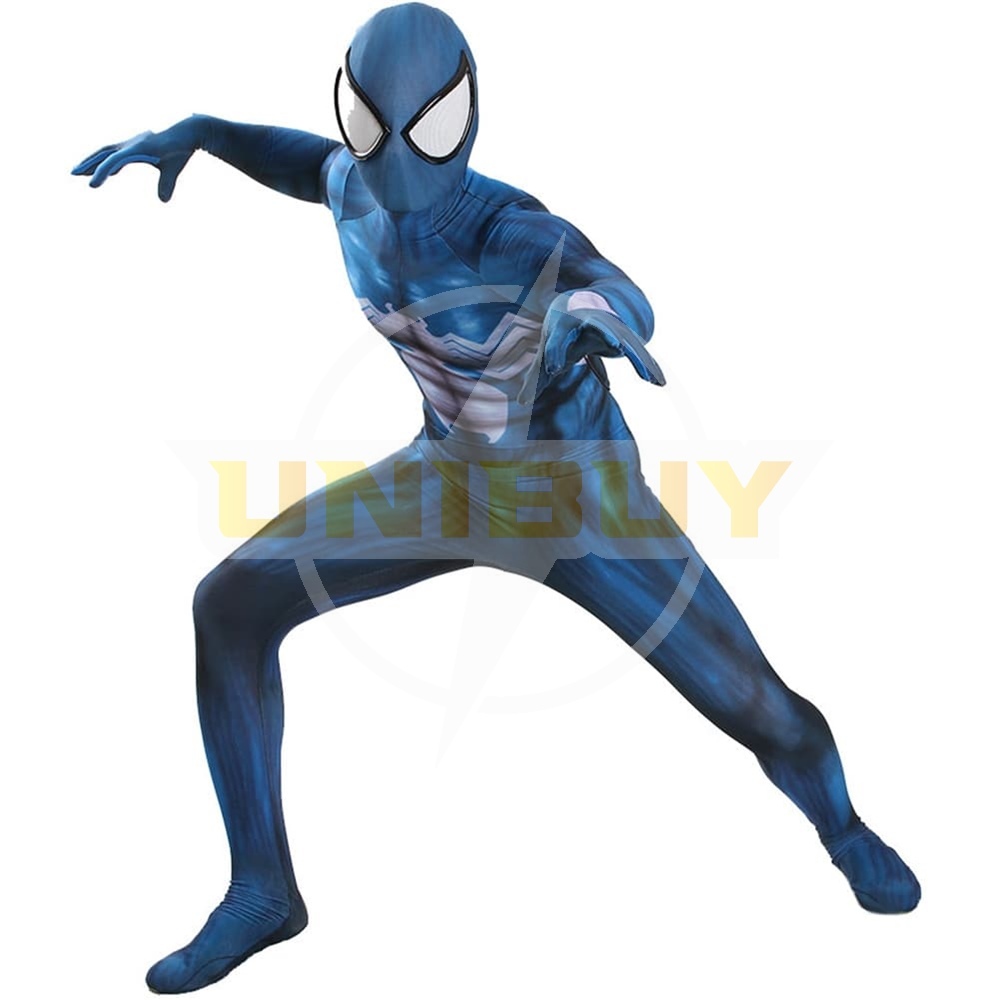Venom Symbiote Costume Cosplay Suit Spider-Man Eddie Block Blue Jumpsuit For Kids Adult Unibuy