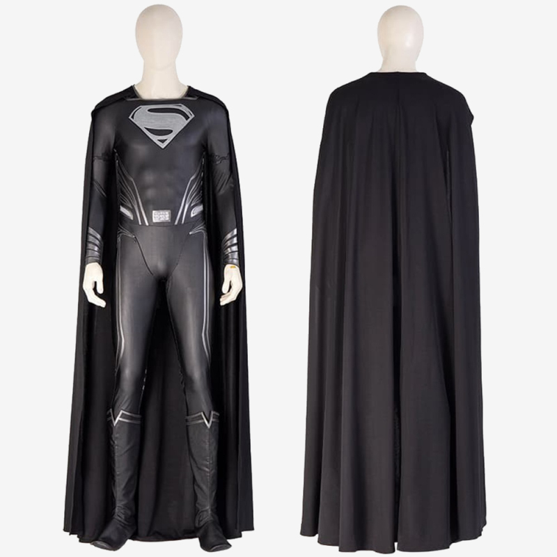 Superman Costume Zack Snyder's Justice League Cosplay Black Suit Clark Kent Unibuy