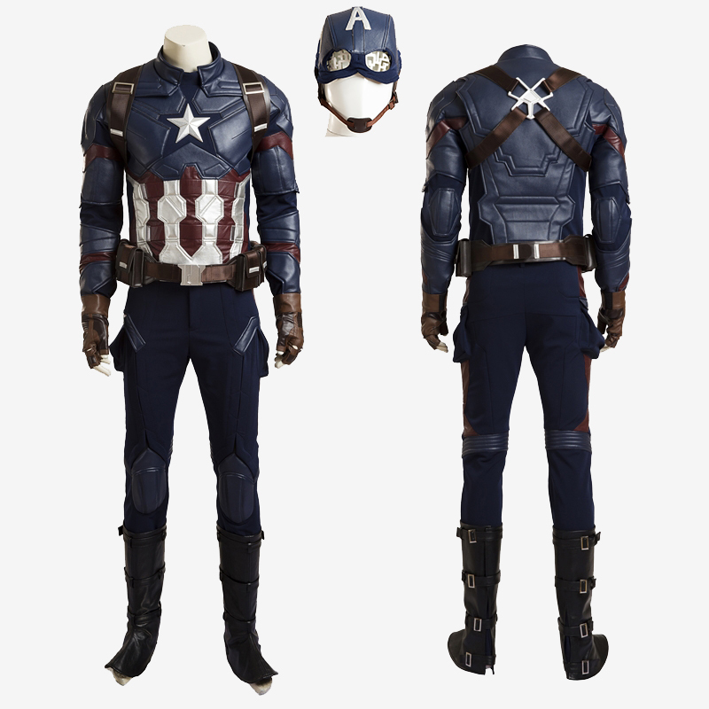 Captain America Civil War Costume Cosplay Suit Steven Rogers
