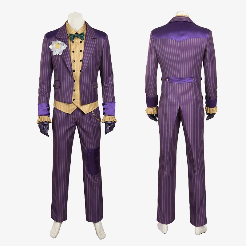 Batman Arkham Asylum Joker Cosplay Costume Suit